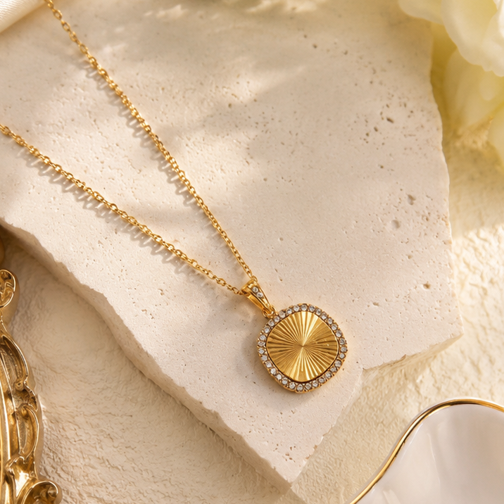 Dauve Square Diamond Necklace
