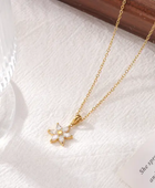 Veronica Diamond Flower Necklace