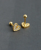Love Heart Ball Back Studs