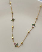 Rosy Dainty Charm Tulip Necklaces
