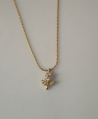Little Tulip White Diamond Necklace