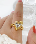 Claire Big Heart Diamond Ring✨