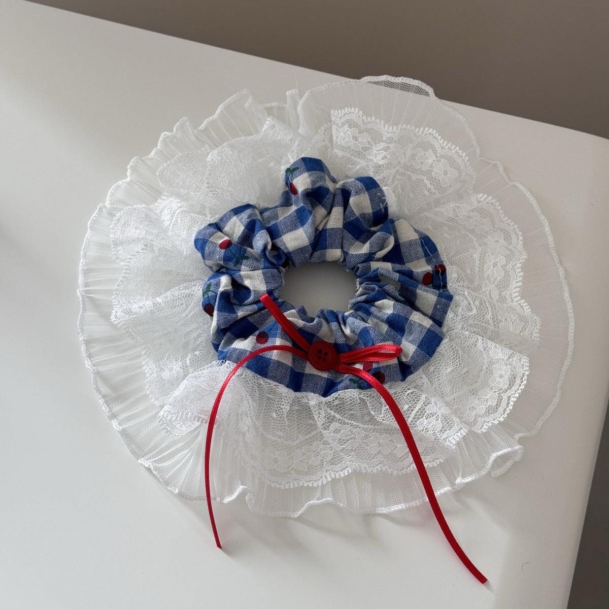 Snow White Lace Scrunchies
