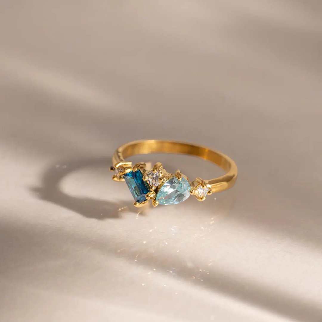 Aqua Princess Diamond Ring