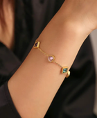 Ishi Multicolour Gold Bracelet