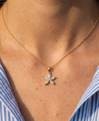 Veronica Diamond Flower Necklace