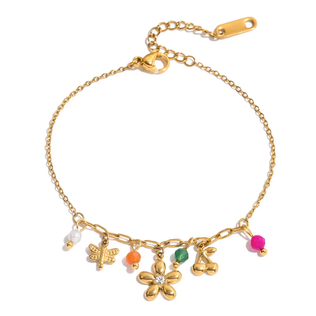 Charlotte Flowers Gold Bracelet
