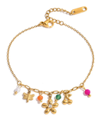 Charlotte Flowers Gold Bracelet