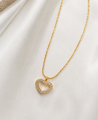 Belle Hollow Heart Mini Necklace
