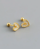 Love Heart Ball Back Studs