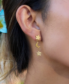 Moon Stary Asymmetrical Earrings