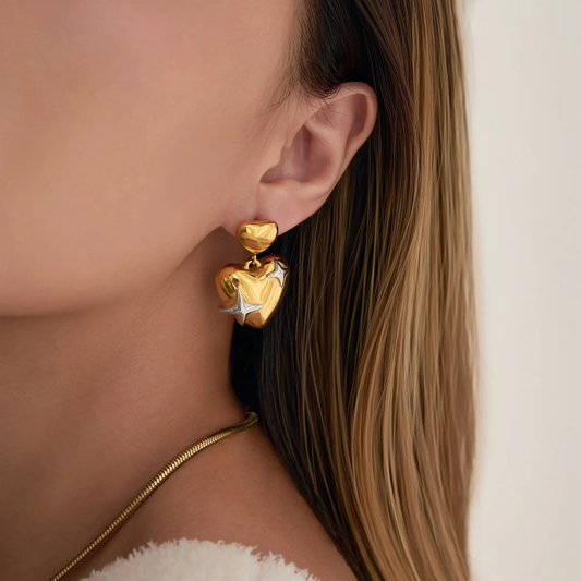 Gazi Star Heart Earrings✨❤️