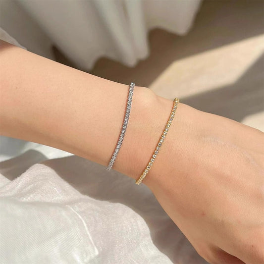 Thin Minimal Tennis Bracelets