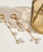 Tori Drop Pearls Statement Earrings