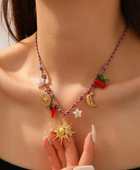 Miami Beach Red Charm Necklace