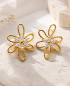 Uma Flower Diamond Earrings