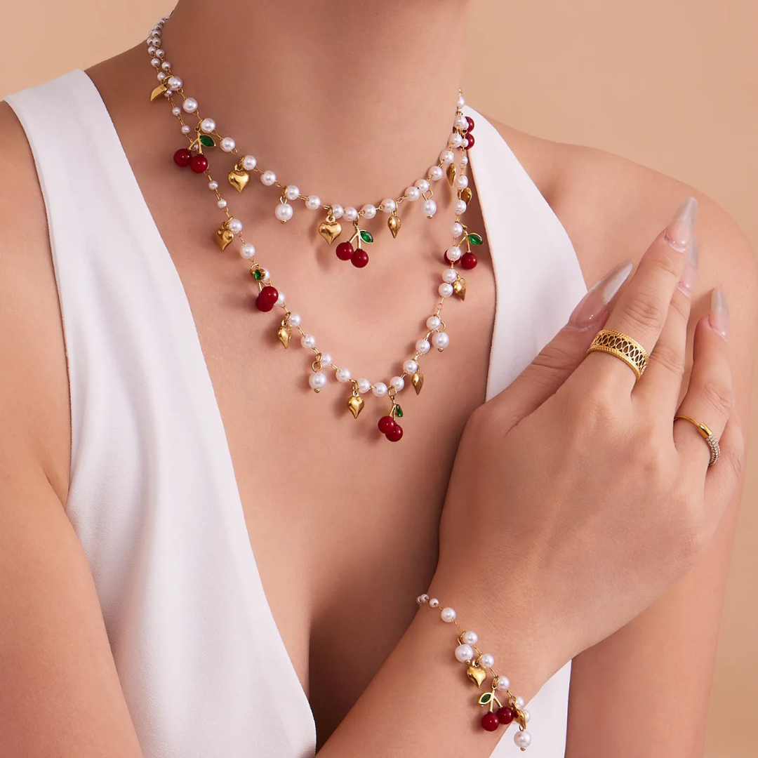 Ivory Strawberry Pearl Necklace