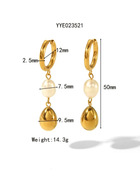 Vizi Pearl Gold Danglers