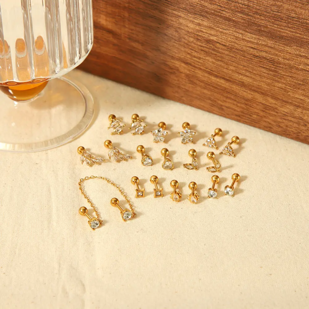 Piercing Minimal Gold Studs✨