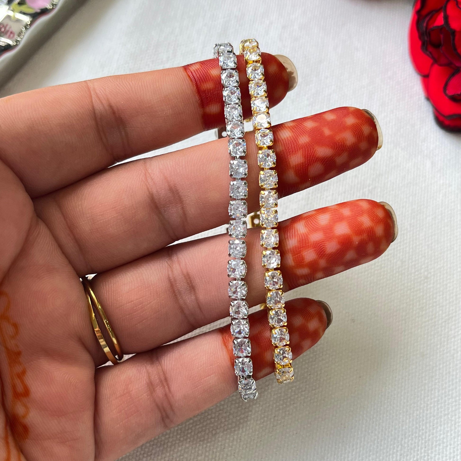 Claro Square Tennis Bracelets