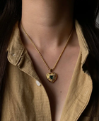 Ella Green Heart Necklace
