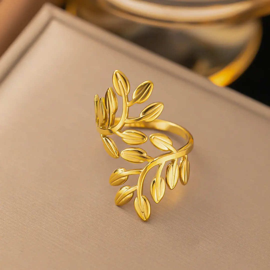 Evail Leaf Gold Ring✨