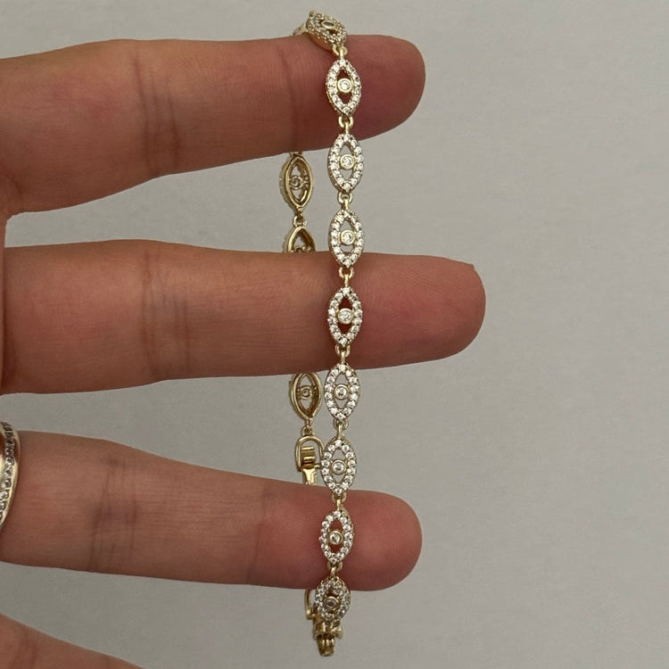 Eternity Evil Eye Tennis Bracelet
