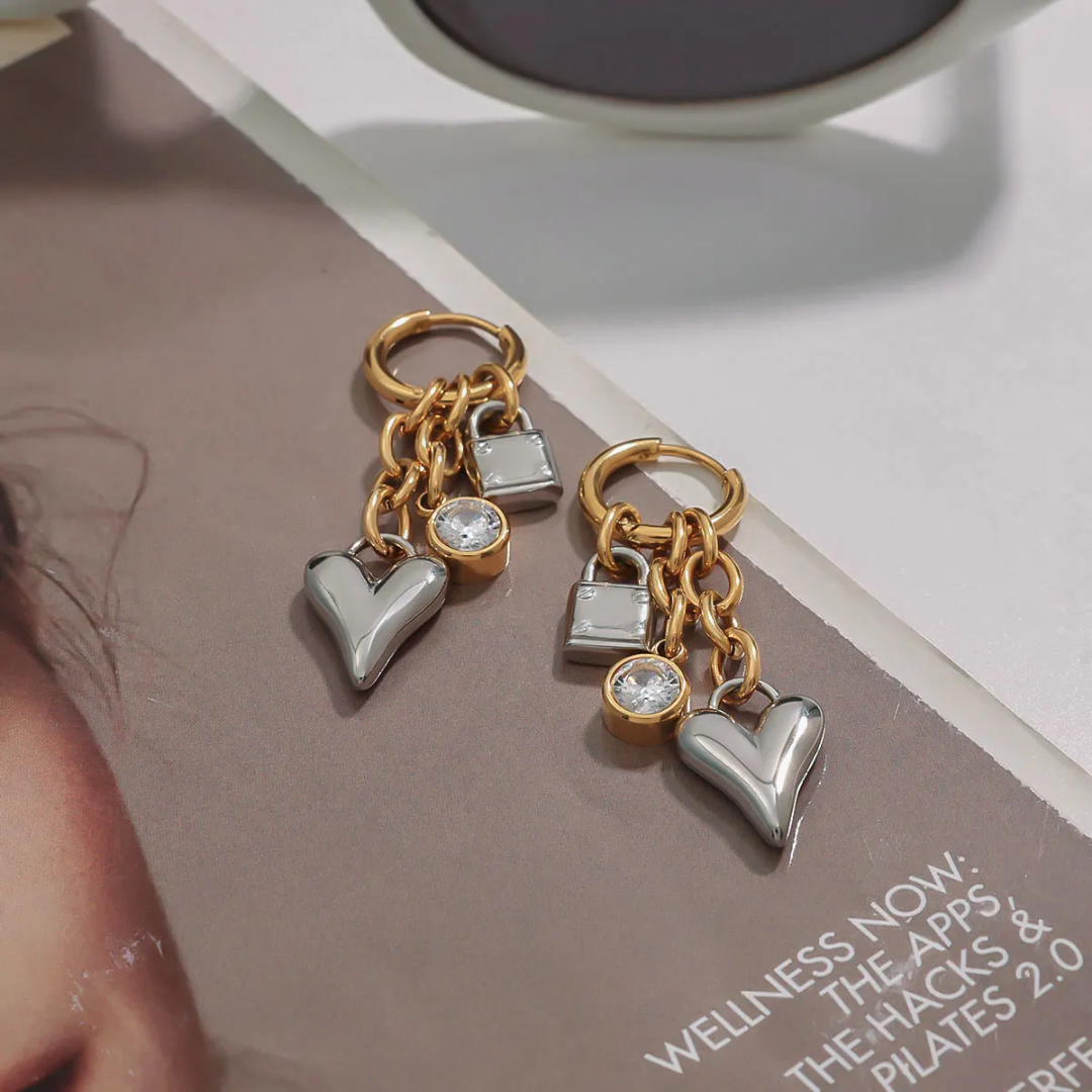 Gala Statement Dual Colour Earrings
