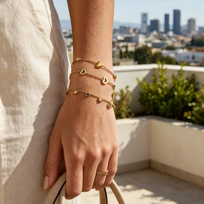 Lecia Heart Charm Bracelet