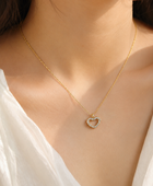 Belle Hollow Heart Mini Necklace