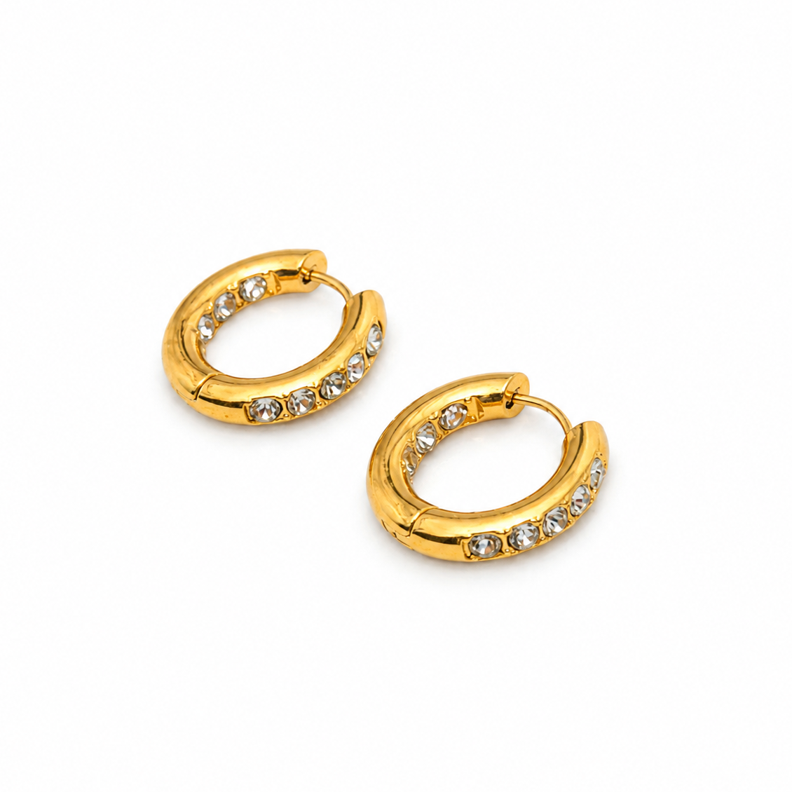 Wemil Diamond Round Hoops
