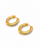 Wemil Diamond Round Hoops