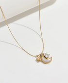 Dreamy White Moon Diamond Necklace